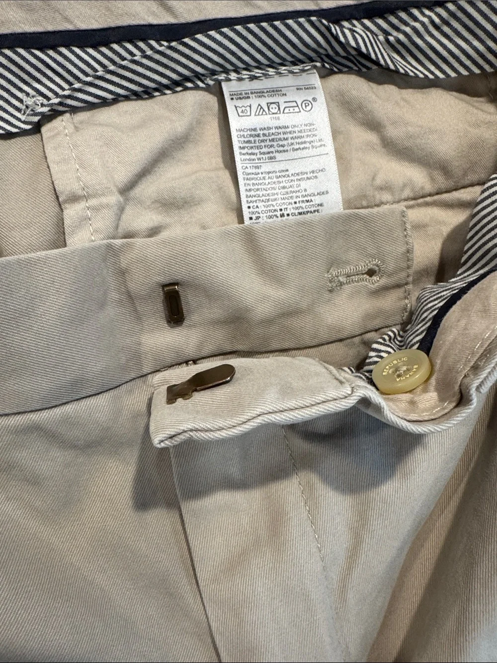 Banana Republic Tan Chino Pants